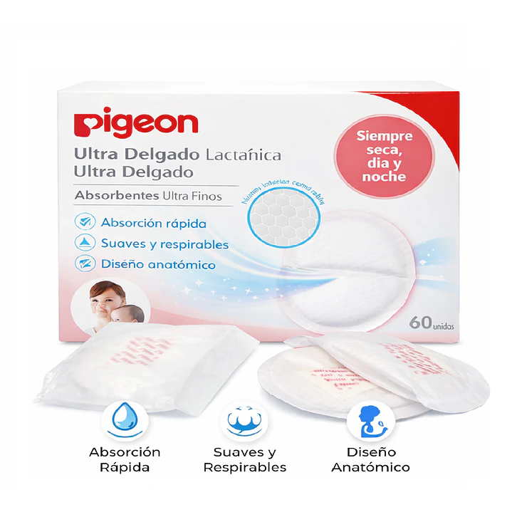 Absorbentes Pigeon Protector De Lactancia Ultra Delgado 60p 1