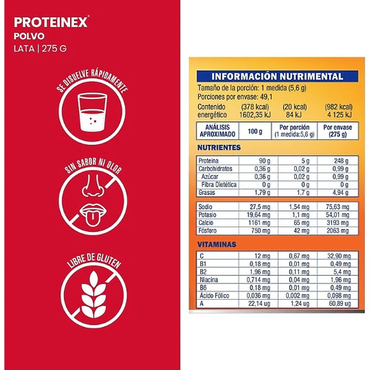 Enterex Proteinex Suplemento Alto en Proteína 275g Pack x3 3
