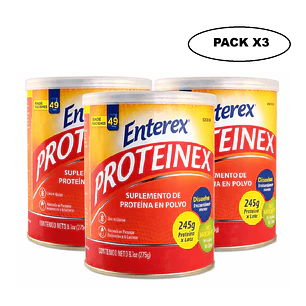Enterex Proteinex Suplemento Alto en Proteína 275g Pack x3