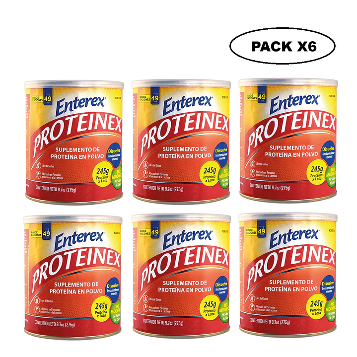 Enterex Proteinex Suplemento Alto en Proteína 275g 7