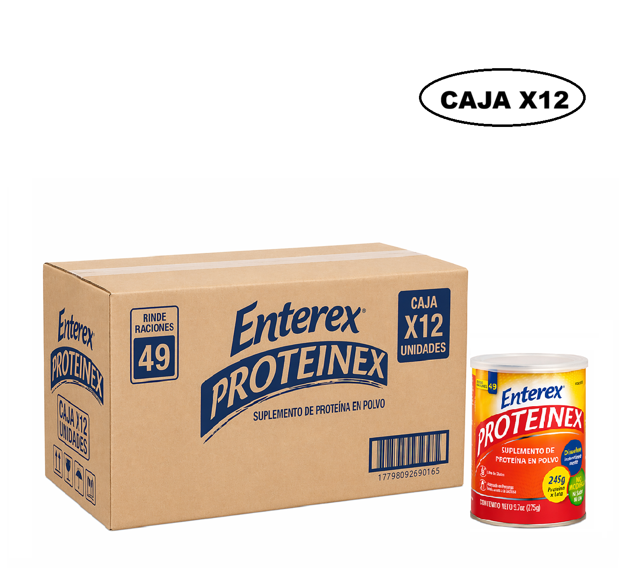 Enterex Powered Enterex Proteinex 275g Caja x12 Suplemento Proteico