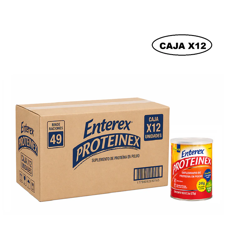 Enterex Proteinex Suplemento Alto en Proteína 275g Caja X12 1