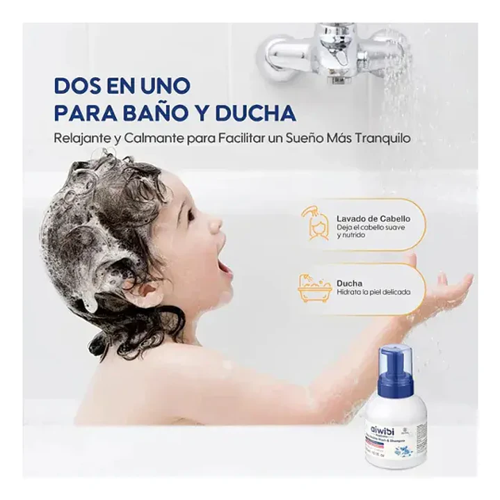 Aiwibi Gel de Baño y Shampoo de Burbujas 300ml  6