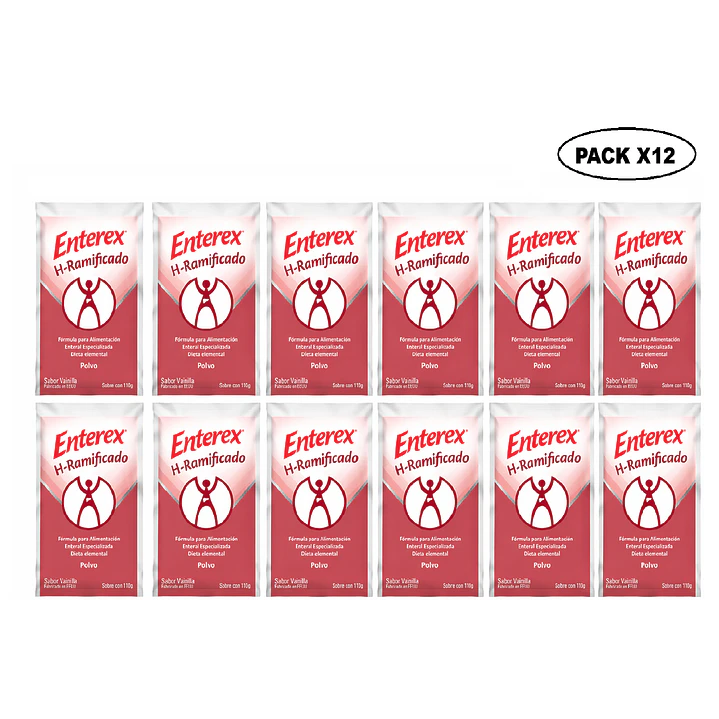 Enterex Hepatic Vainilla, Polvo Sachet  Sabor Vainilla De 110 G. Pack x12 1