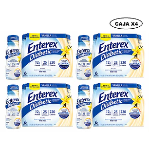 Enterex Diabetic Vainilla Liquido 237ml Pack X6 Caja x4