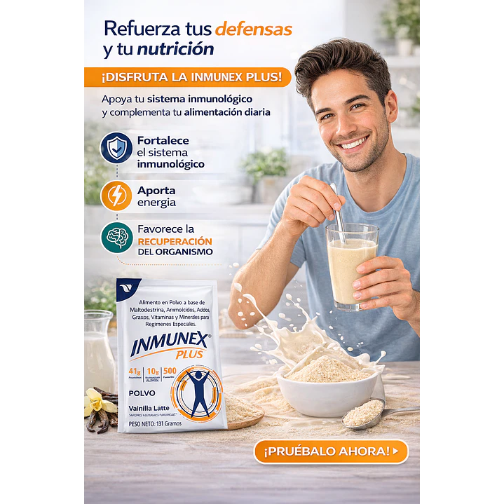 Inmunex Plus Polvo Vainilla Sachet 131g Pack x 12 5
