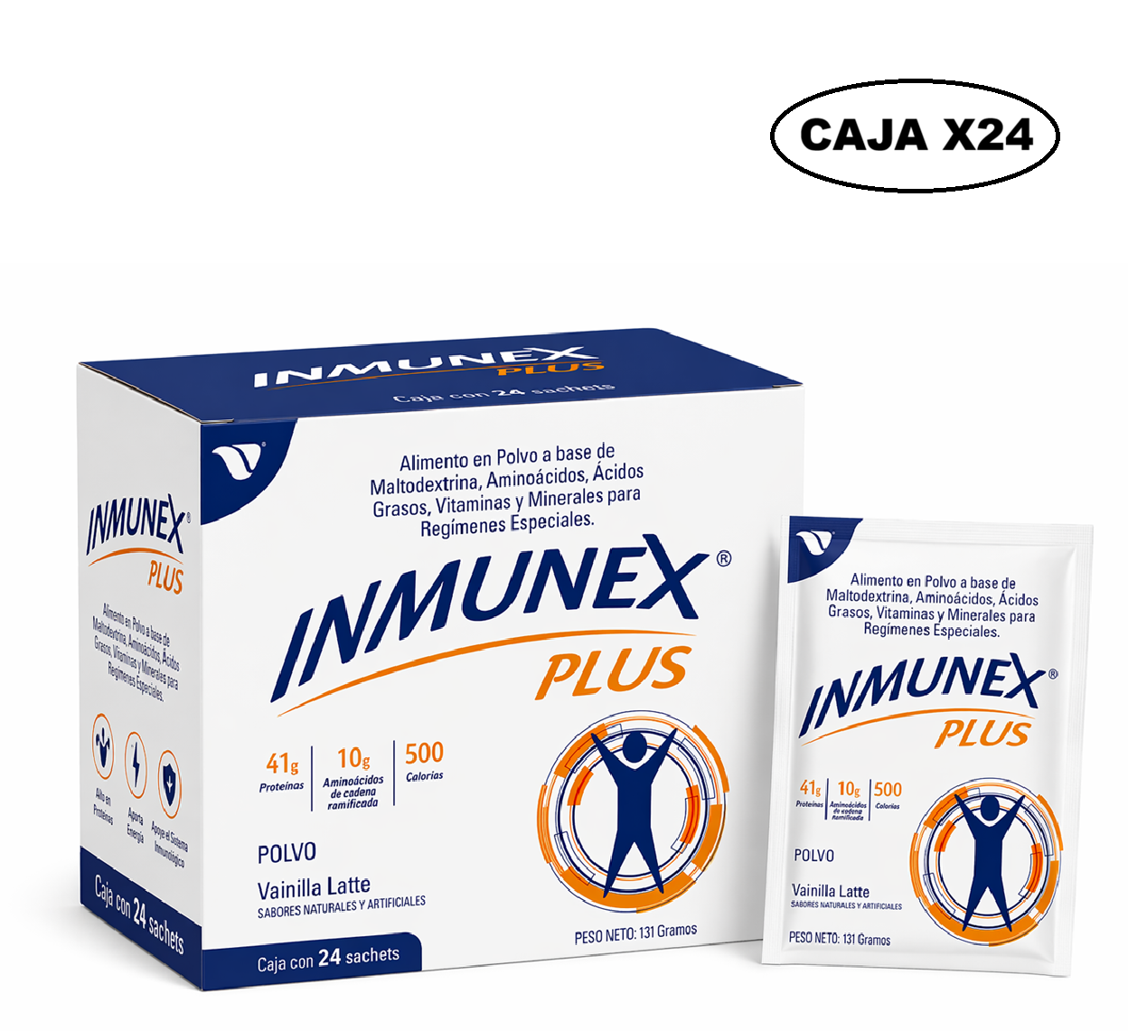 Inmunex Inmunex Plus Vainilla 131g Sachet Caja x24