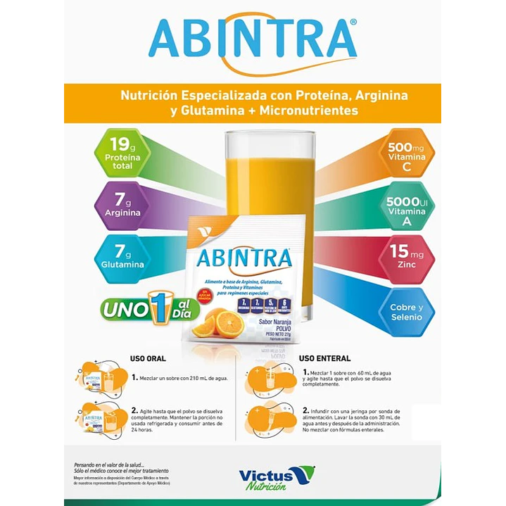 Abintra Sobre Sabor Naranja 27g Pack x6 4