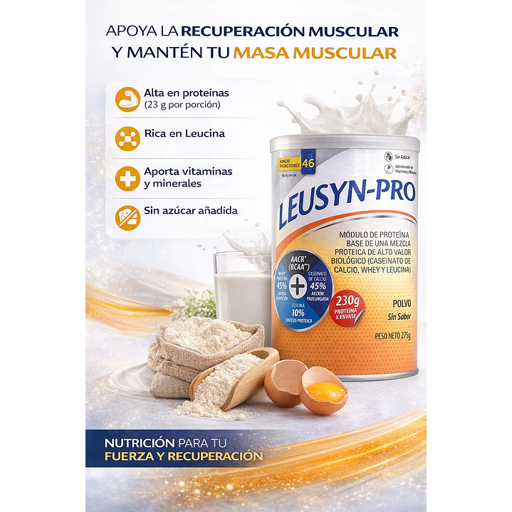 Leusyn Pro Polvo Sin Sabor 275g Caja x12 4
