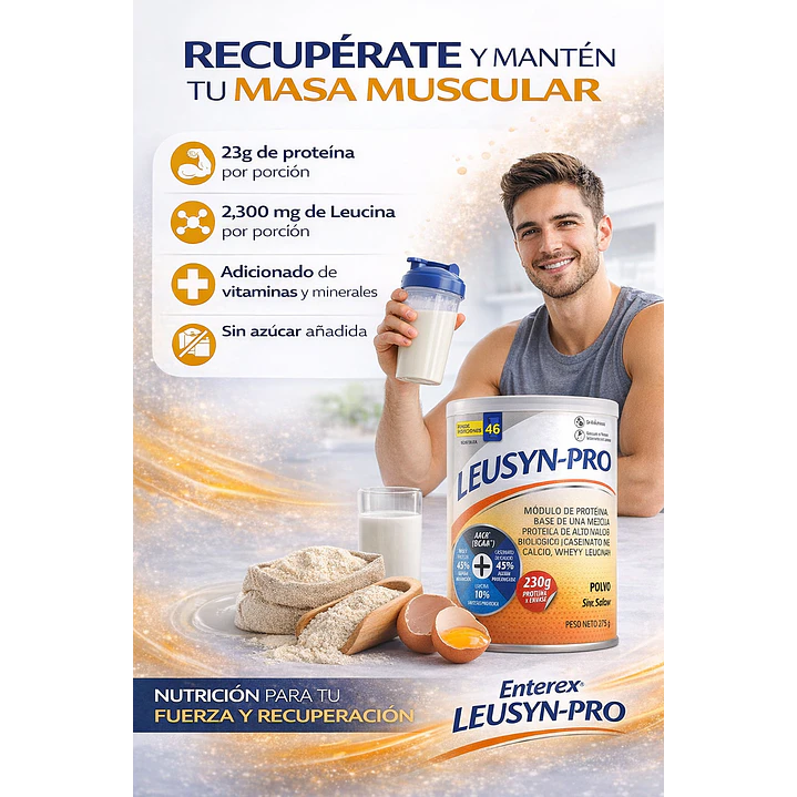 Leusyn Pro Polvo Sin Sabor 275g Caja x12 6