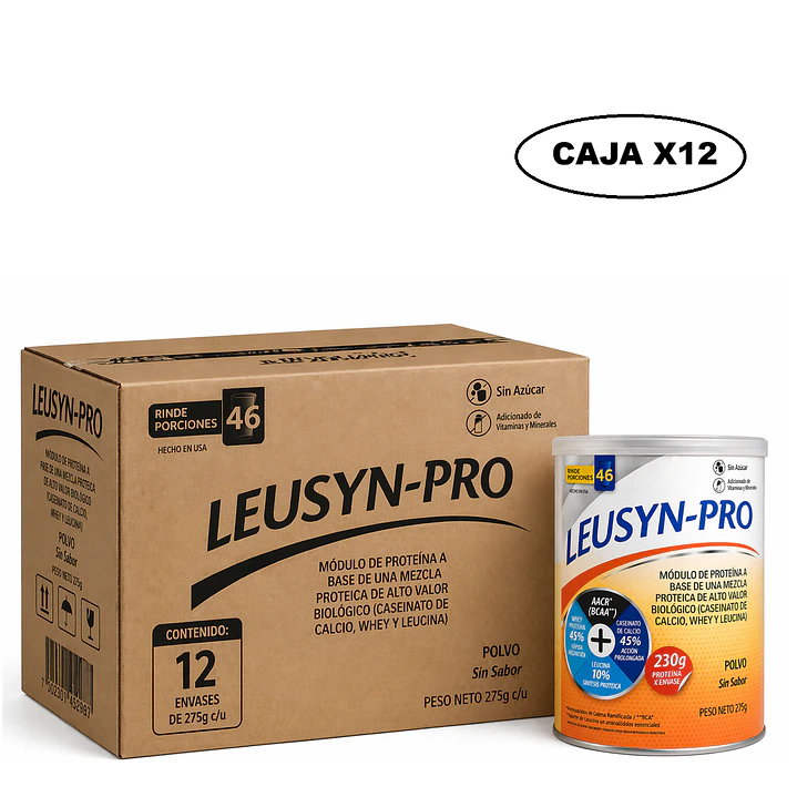 Leusyn Pro Polvo Sin Sabor 275g Caja x12 1