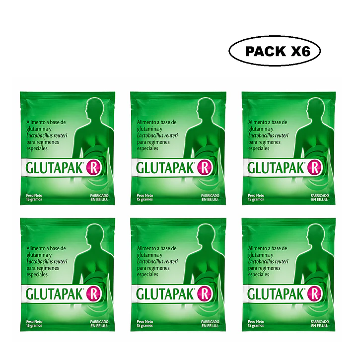 Glutapak R L-glutamina Y Lactobacillus Flora Intestinal 15G Pack x6  1