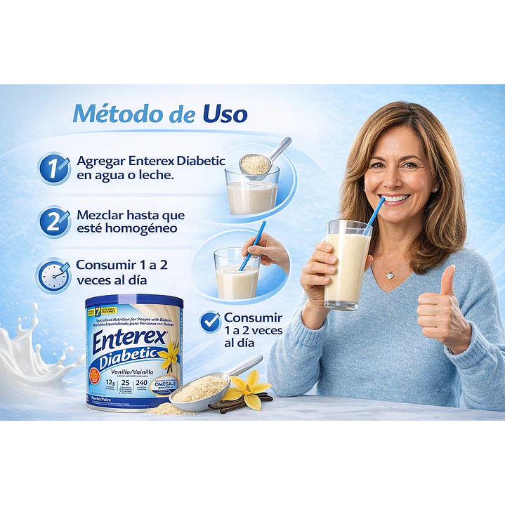 Enterex Diabetic Vainilla Polvo 400g Pack x6 5