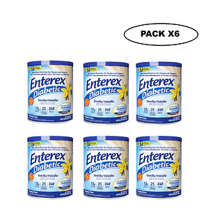 Enterex Diabetic Vainilla Polvo 400g Pack x6