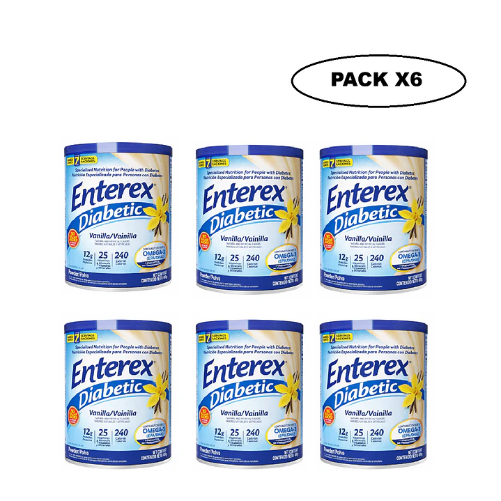 Enterex Diabetic Vainilla Polvo 400g Pack x6 1