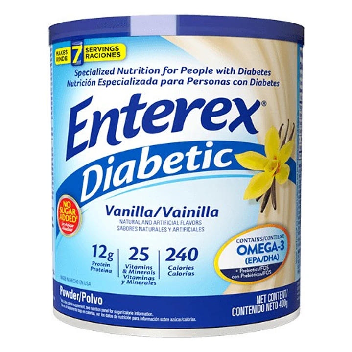 Enterex Diabetic Vainilla Polvo 400g Caja x12 3