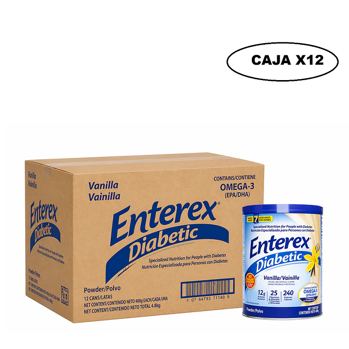 Enterex Diabetic Vainilla Polvo 400g Caja x12 1