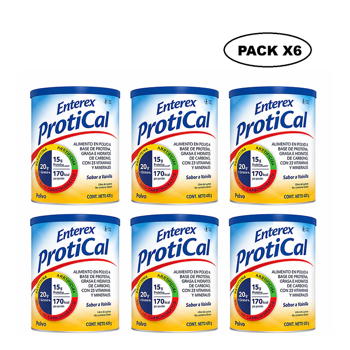Enterex® Protical Sabor Vainilla 420g Pack x6 1