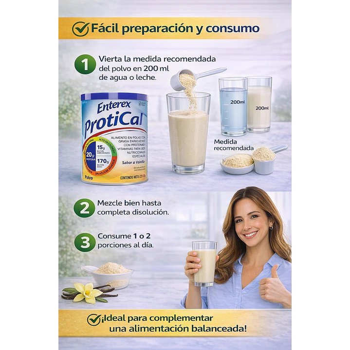 Enterex® Protical Sabor Vainilla 420g Pack x6 5