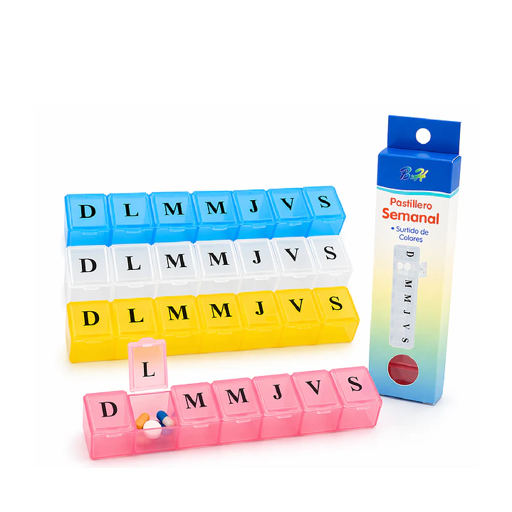 Pastillero Semanal Best House Organizador de Medicamentos 7 Días  1