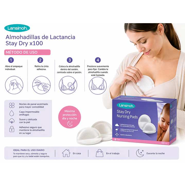 Absorbentes Protectores Lactancia Almohadillas Lansinoh X100 5
