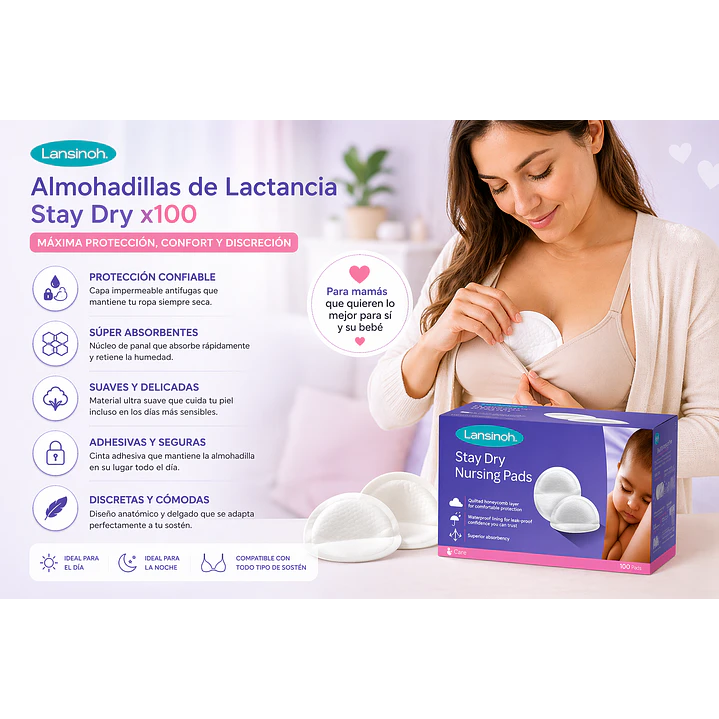 Absorbentes Protectores Lactancia Almohadillas Lansinoh X100 6