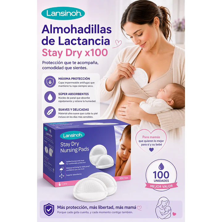 Absorbentes Protectores Lactancia Almohadillas Lansinoh X100 7