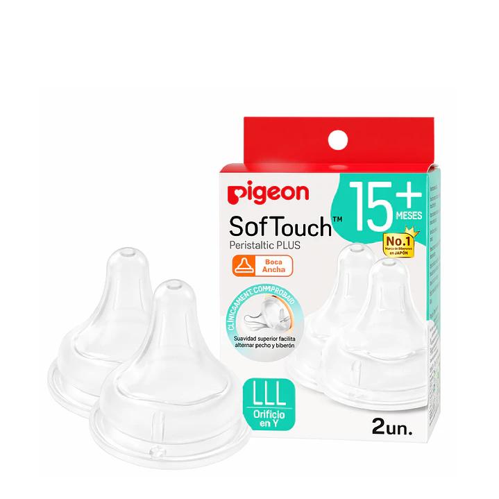 Tetina Pigeon Softouch LLL Repuesto x2 Flujo Rápido 1
