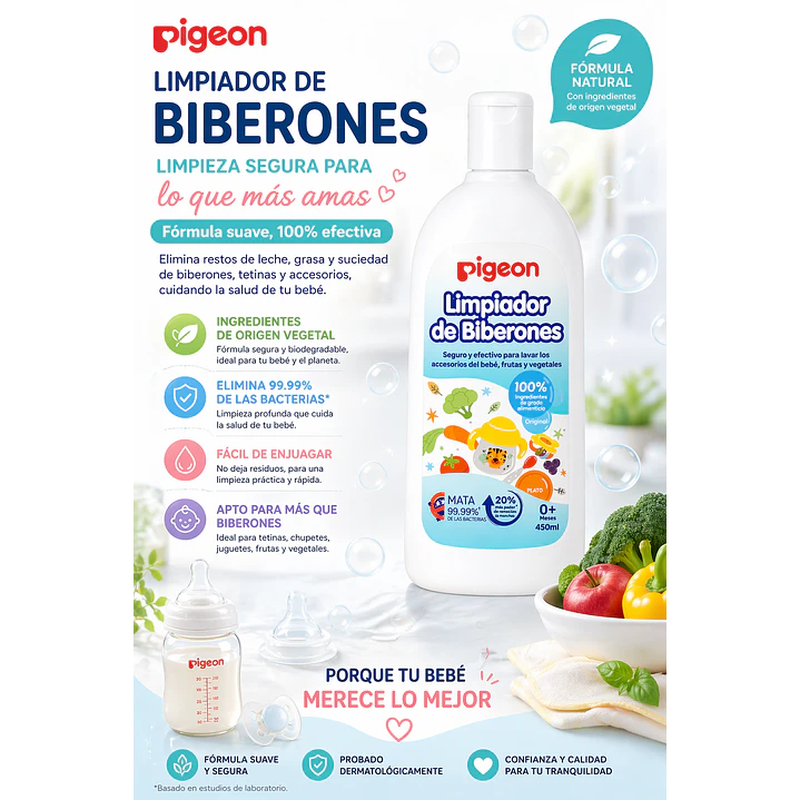 Limpiador de Biberones Pigeon 200 ml  4