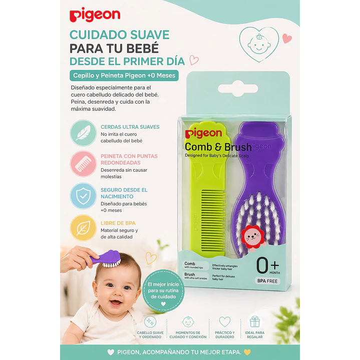 Kit Cepillo Y Peine Pigeon + 0 Meses 5