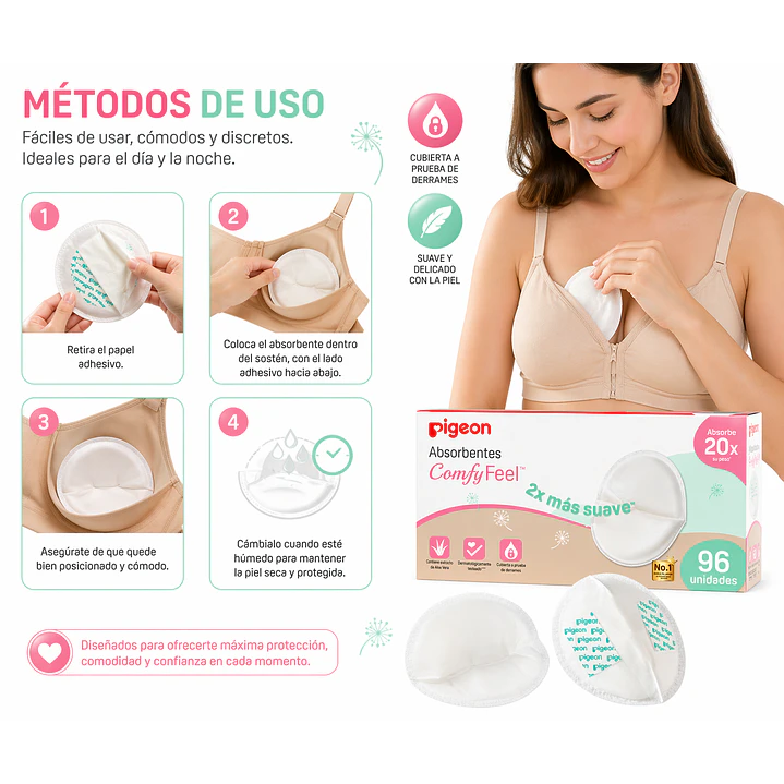 Absorbente De Leche Comfy Feel 96 Unid 3