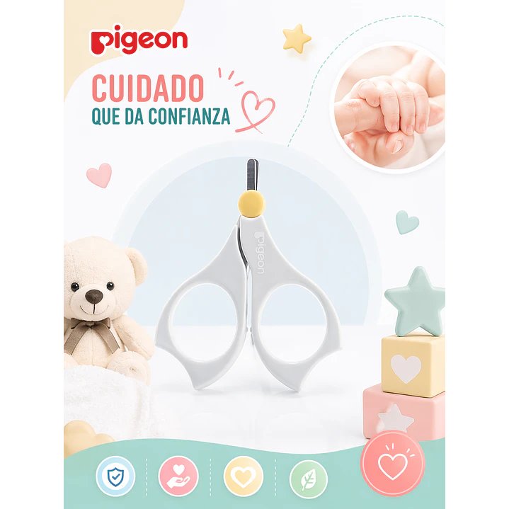 Tijera Para Uñas De Bebé Pigeon Color Blanco +0M 2