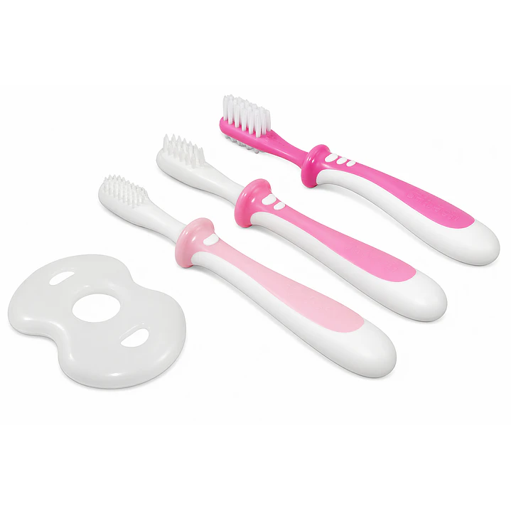 Cepillos Dentales Set  Aprendizaje 3 Etapas Pigeon Rosado  2