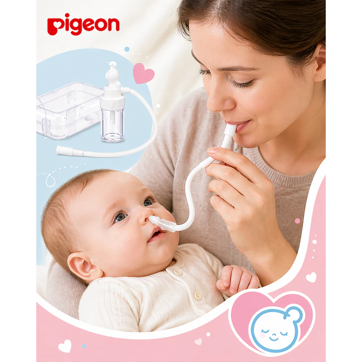 Aspirador Nasal Tipo Tubo Manual Pigeon Color Transparente 4