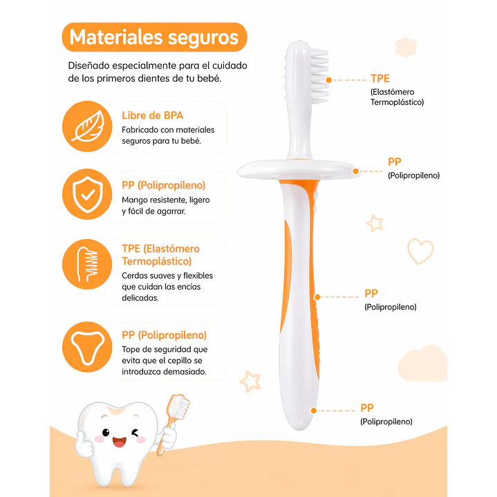 Cepillo Dental Aprendizaje Paso 2 Pigeon Color Naranja 7