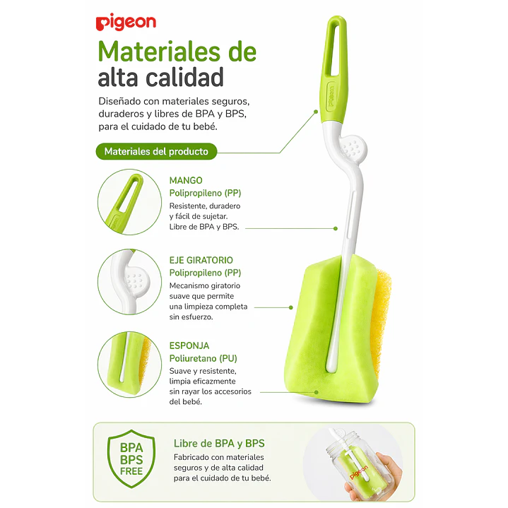 Cepillo Giratorio Esponja Pigeon Limpia Mamaderas 5