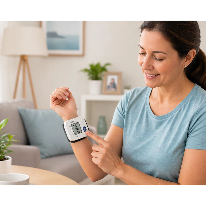 Tensiometro De Muñeca Omron Hem-6161-e Color Blanco 7
