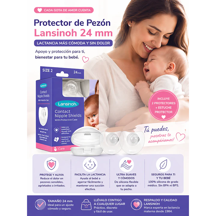Protector de Pezón Lansinoh 24 mm x2 Unidades 3