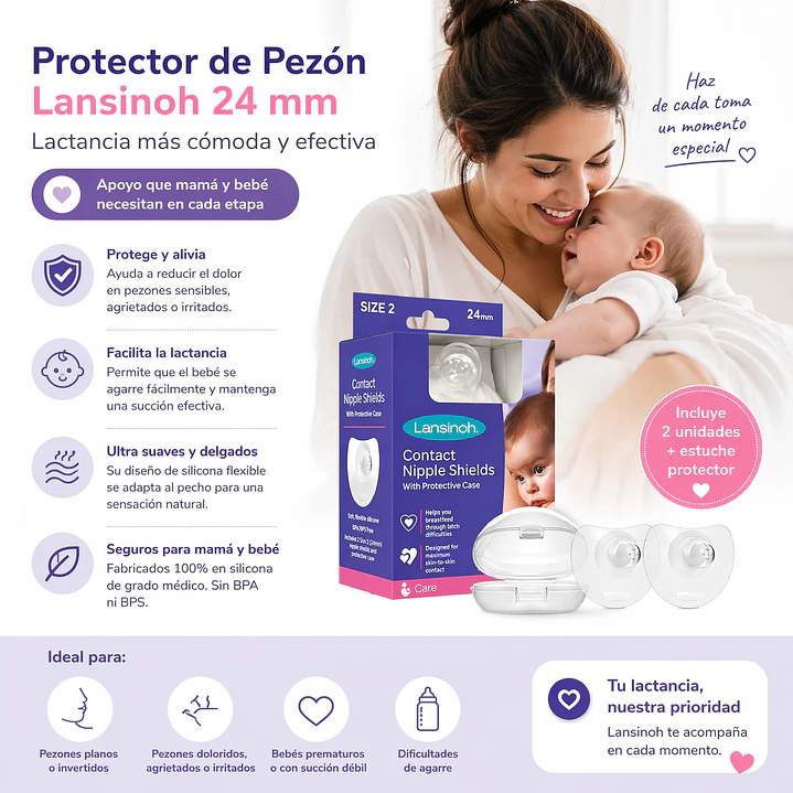 Protector de Pezón Lansinoh 24 mm x2 Unidades 4