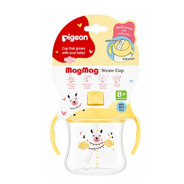 Vaso Con Bombilla Para Niños Pigeon MagMag  +8 Meses  2