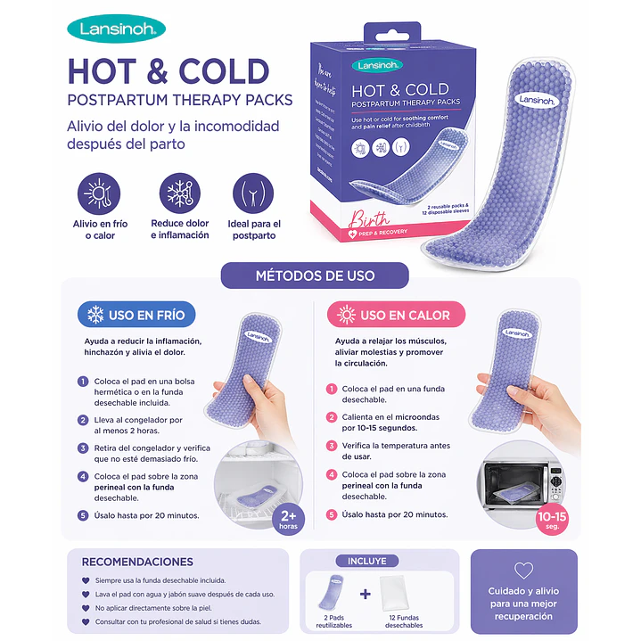 Pad Perineal Frio/calor Lansinoh Alivio Del Dolor  7