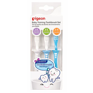 Cepillos Dentales Set De Aprendizaje Pigeon 3 Paso Azul