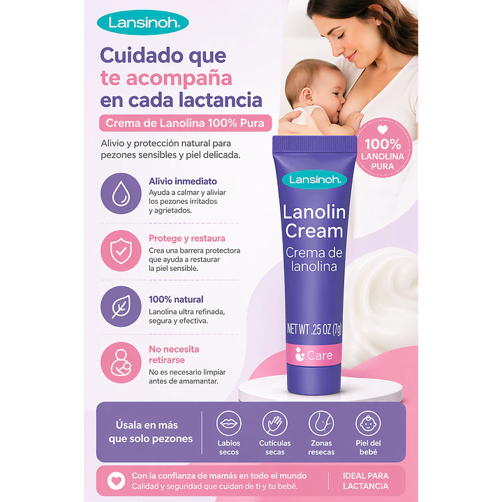 Crema Para Pezones Y Piel De Lanolina Lansinoh  7gr  4