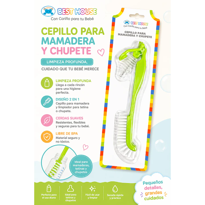 Cepillo Limpia Mamadera Y Chupete 7