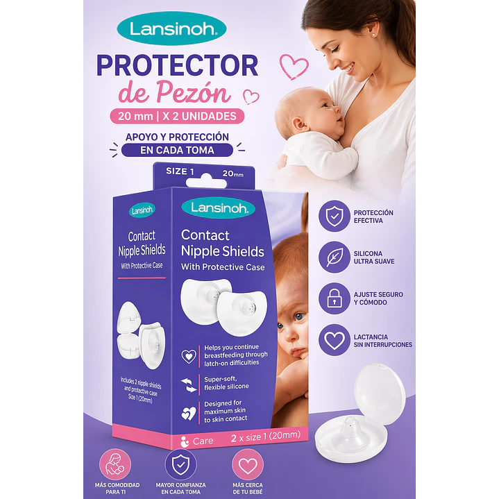 Protector de Pezón Lansinoh 20 mm x2  2