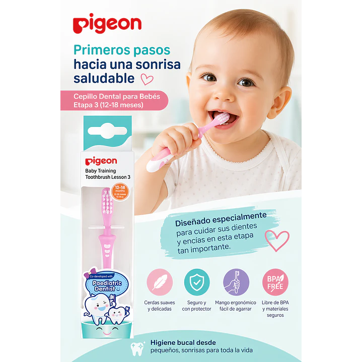 Cepillo Dental Para Bebes Etapa 3 Pigeon 12-18 Meses 7