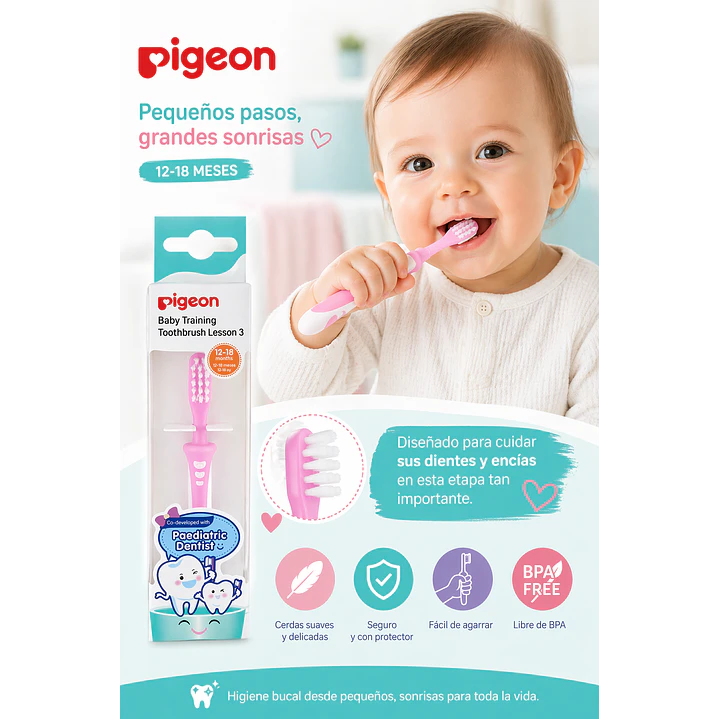 Cepillo Dental Para Bebes Etapa 3 Pigeon 12-18 Meses 5