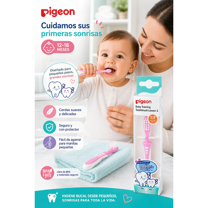Cepillo Dental Para Bebes Etapa 3 Pigeon 12-18 Meses 6