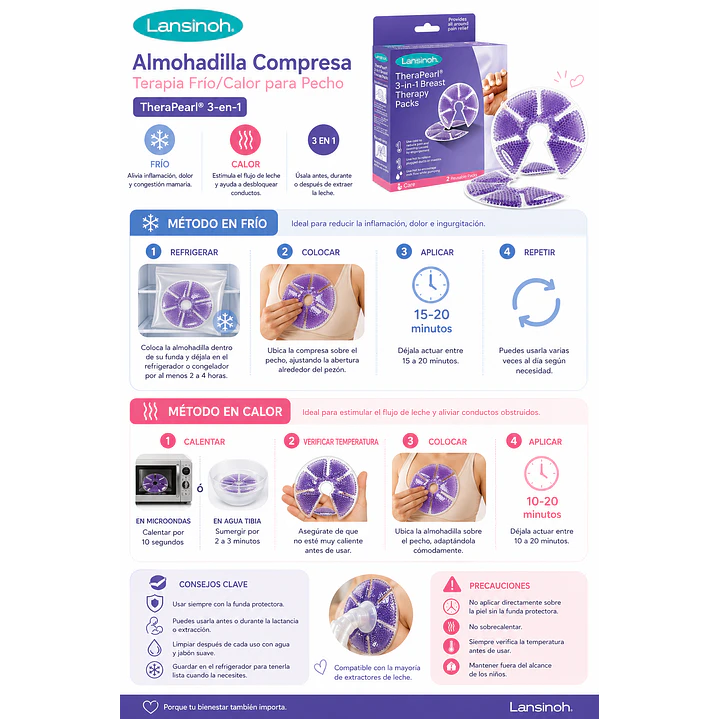 Almohadilla Compresa Terapia Frio/calor Para Pecho Lansinoh 5