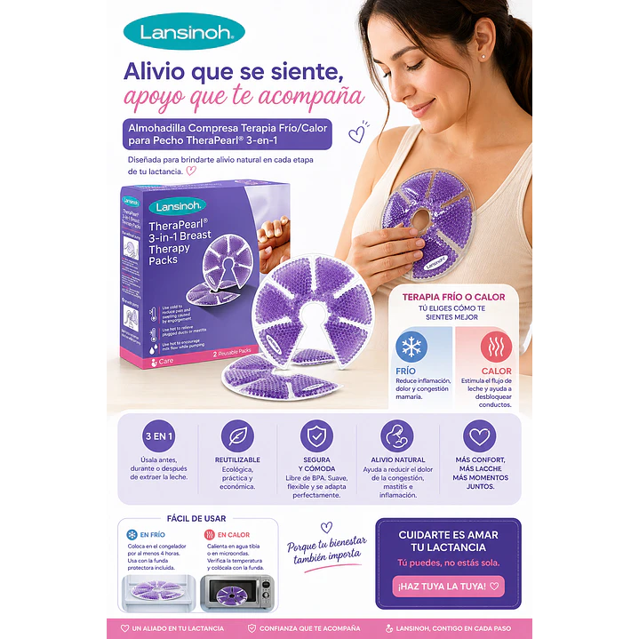 Almohadilla Compresa Terapia Frio/calor Para Pecho Lansinoh 4